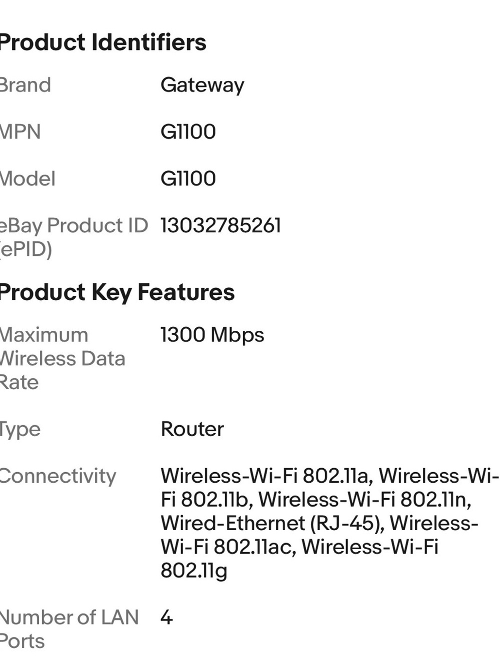 Verizon Fios Wireless Router G1100 - Picture 5 of 5